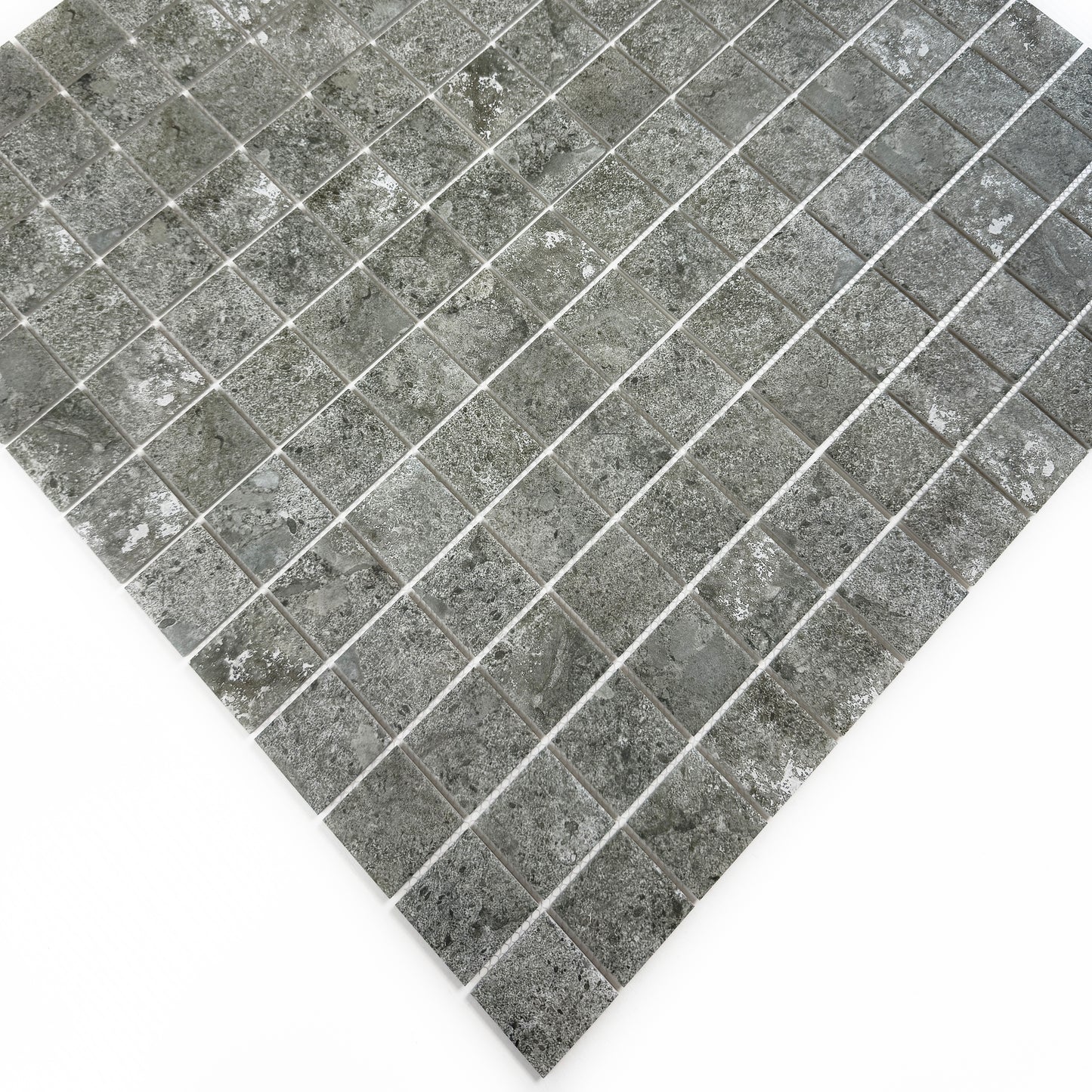 Limestone Porcelain Tile Series Dark Grey Flat Surface Matt Porcelain Mosaic