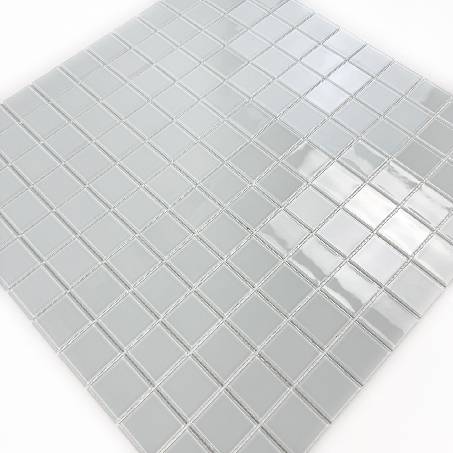 Azure Enchantment Series White Crystal Glass Mosaic