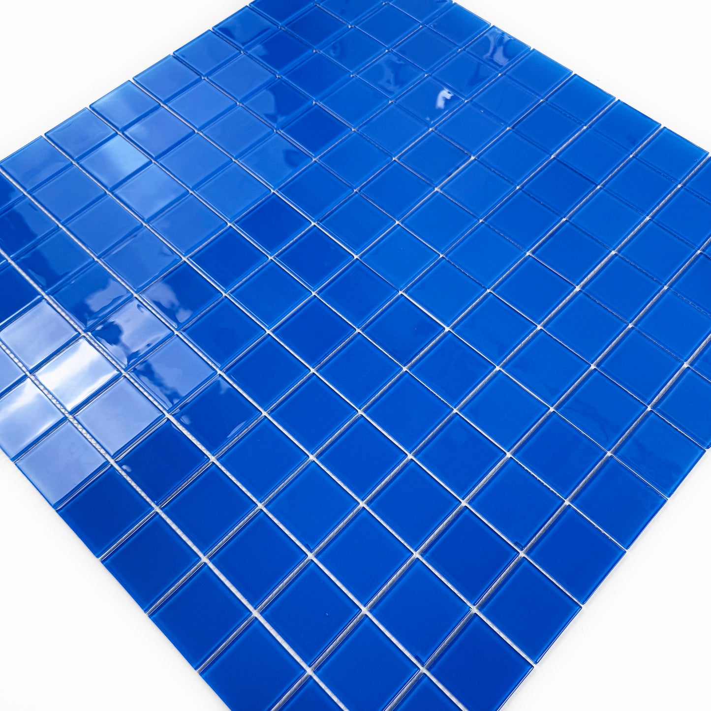 Azure Enchantment Series French Blue Crystal Glass Mosaic