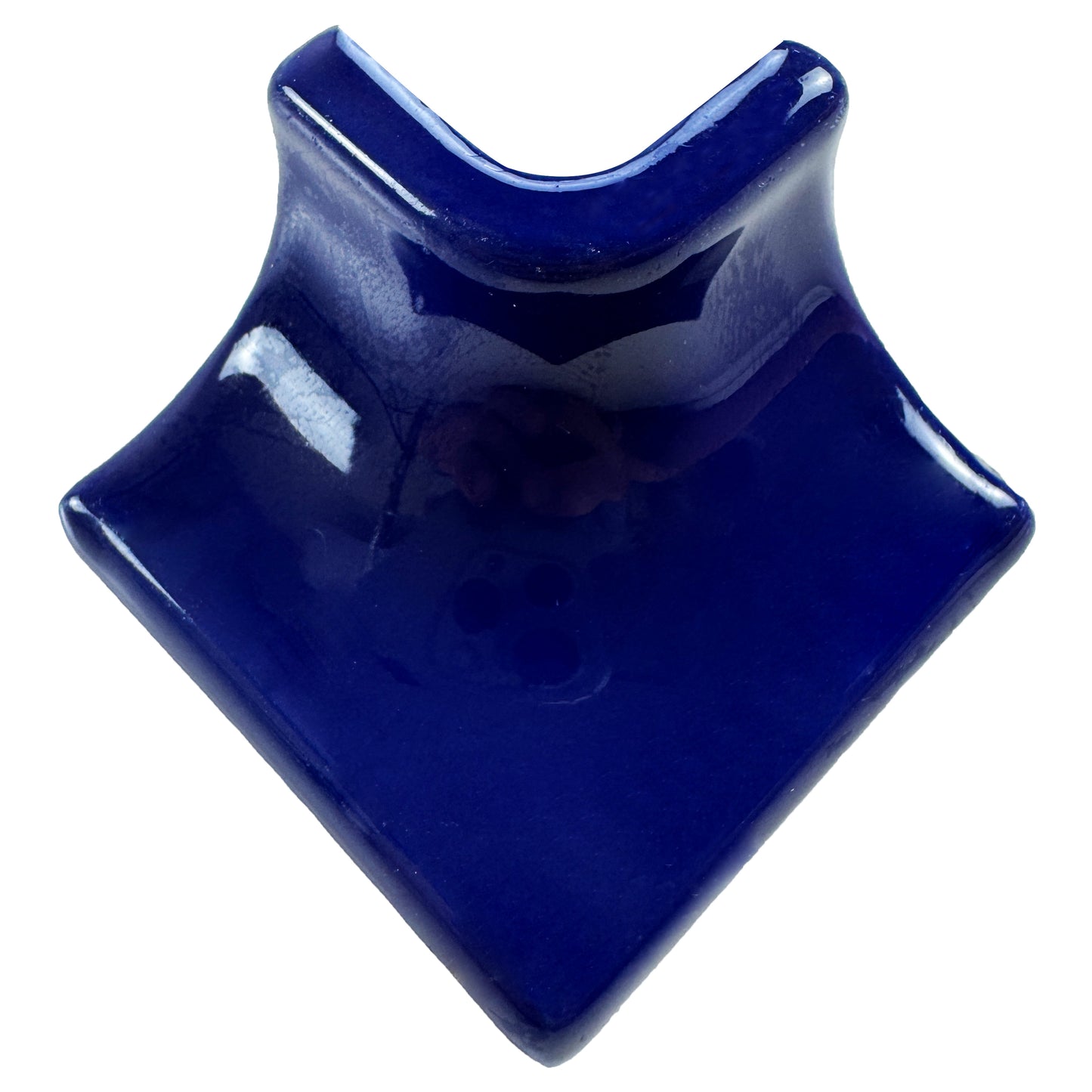 Luminous Corners Series Dark Blue Plain Big Three-Way External Corner Glazed Porcelain