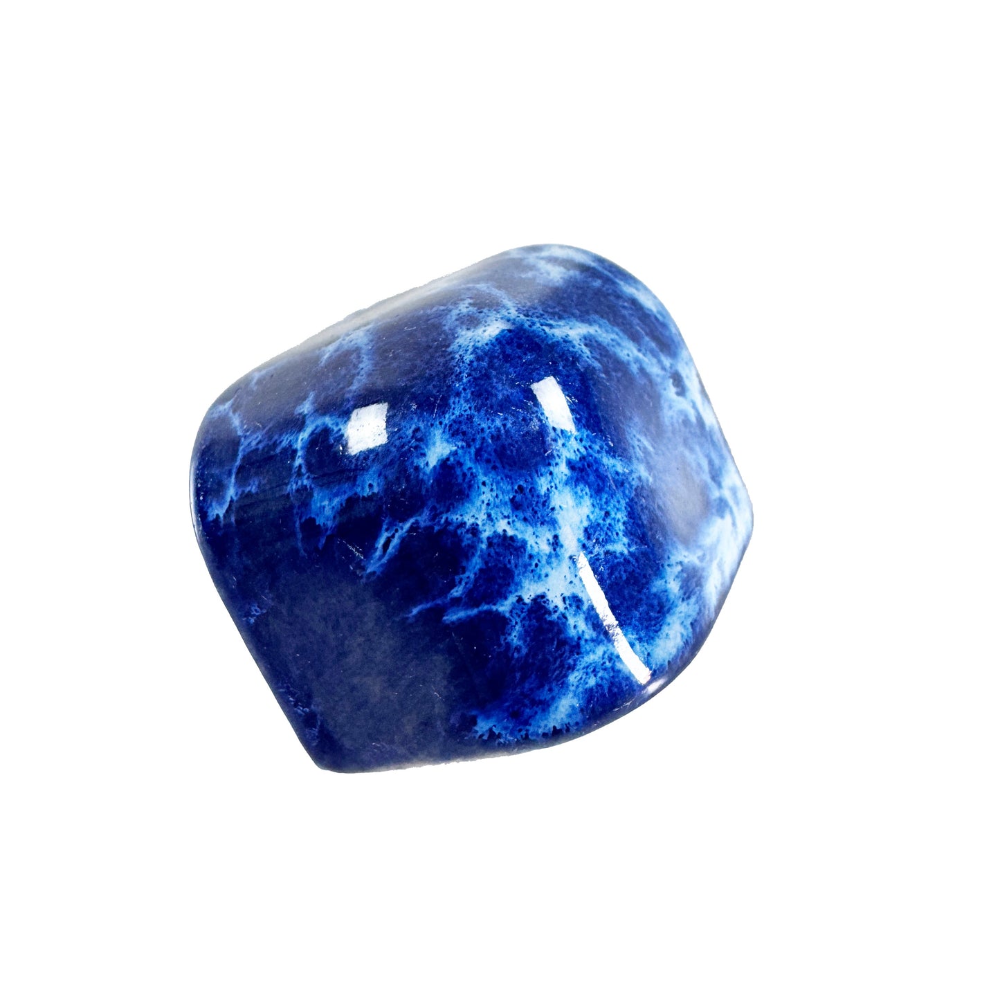 Luminous Corners Series Blue Small Three-Way External Corner Crystalline Glazed Porcelain