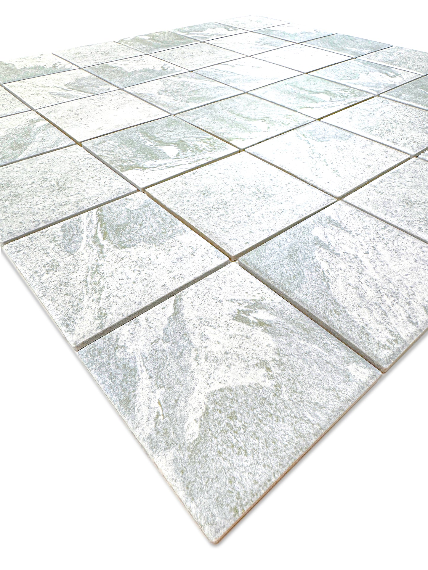 Majestic Naturale Glacier Grey Stone Pattern Flat Surface Porcelain Mosaic