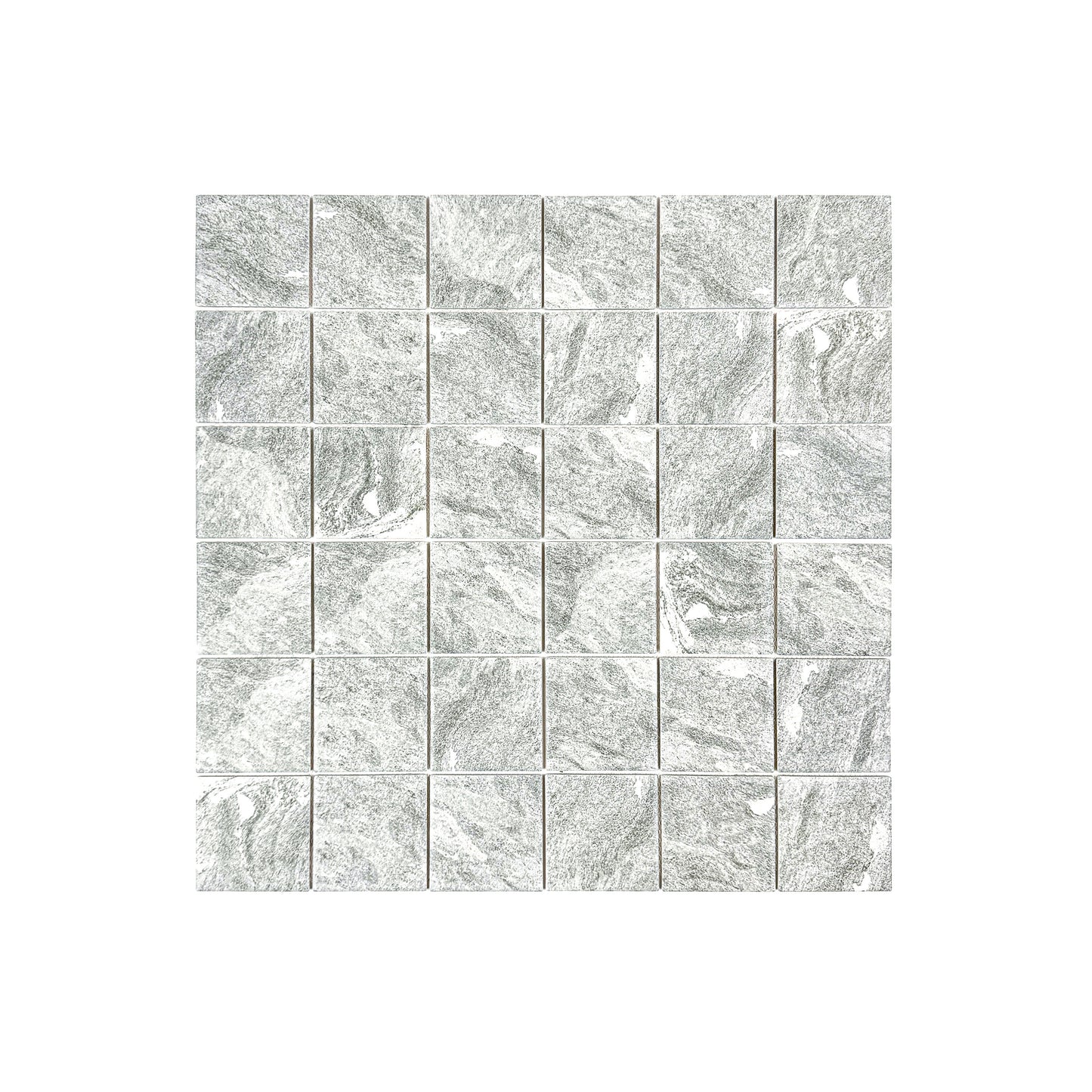 Majestic Naturale Myanmar Grey Stone Pattern Flate Surface Porcelain Mosaic