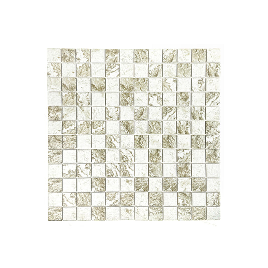 Majestic Naturale Light Off White & Brown & Gray Mixed Stone Pattern Porcelain Mosaic