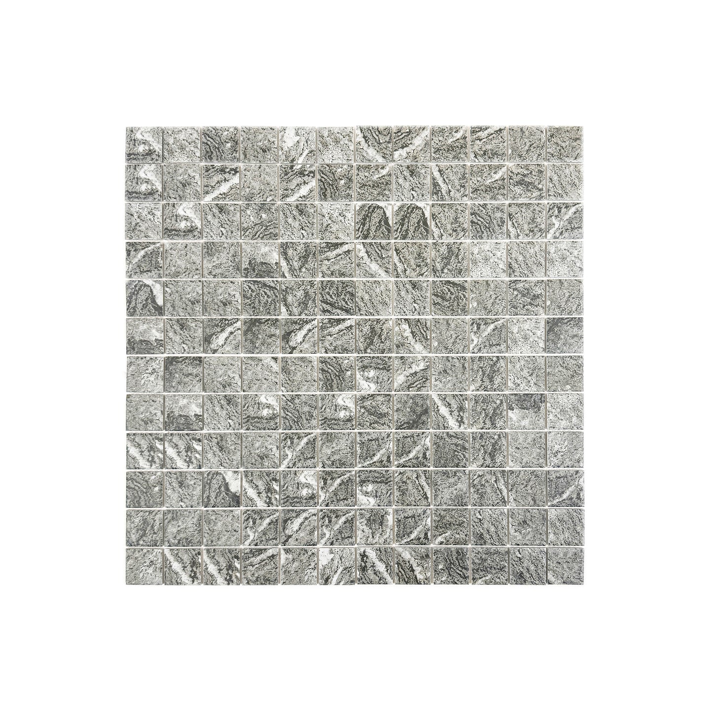 Majestic Naturale Light Black And Light  Brown Mixed Stone Pattern Porcelain Mosaic