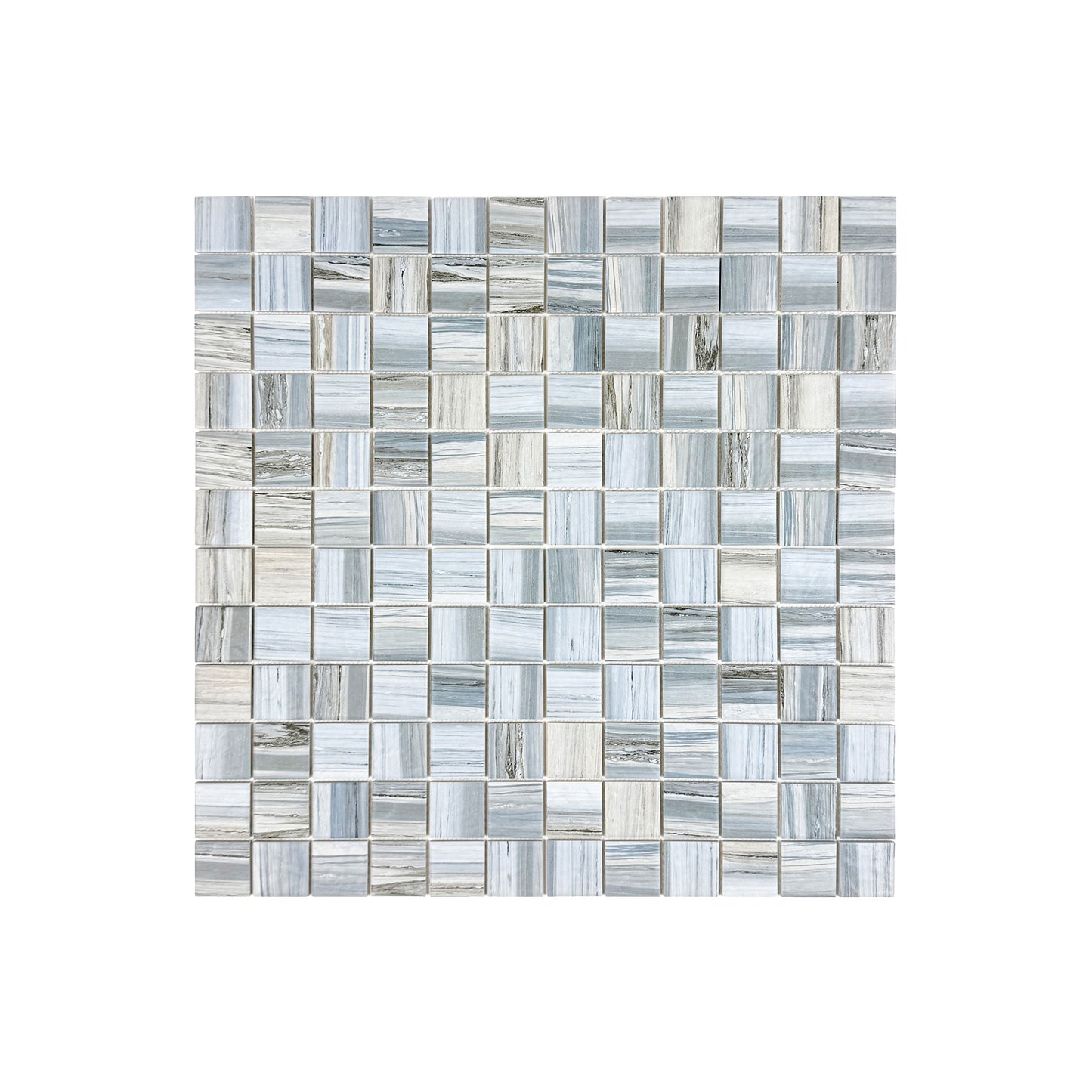 Majestic Naturale Light Blue & Milky White & Light Grey Mixed Stone Pattern Porcelain Mosaic