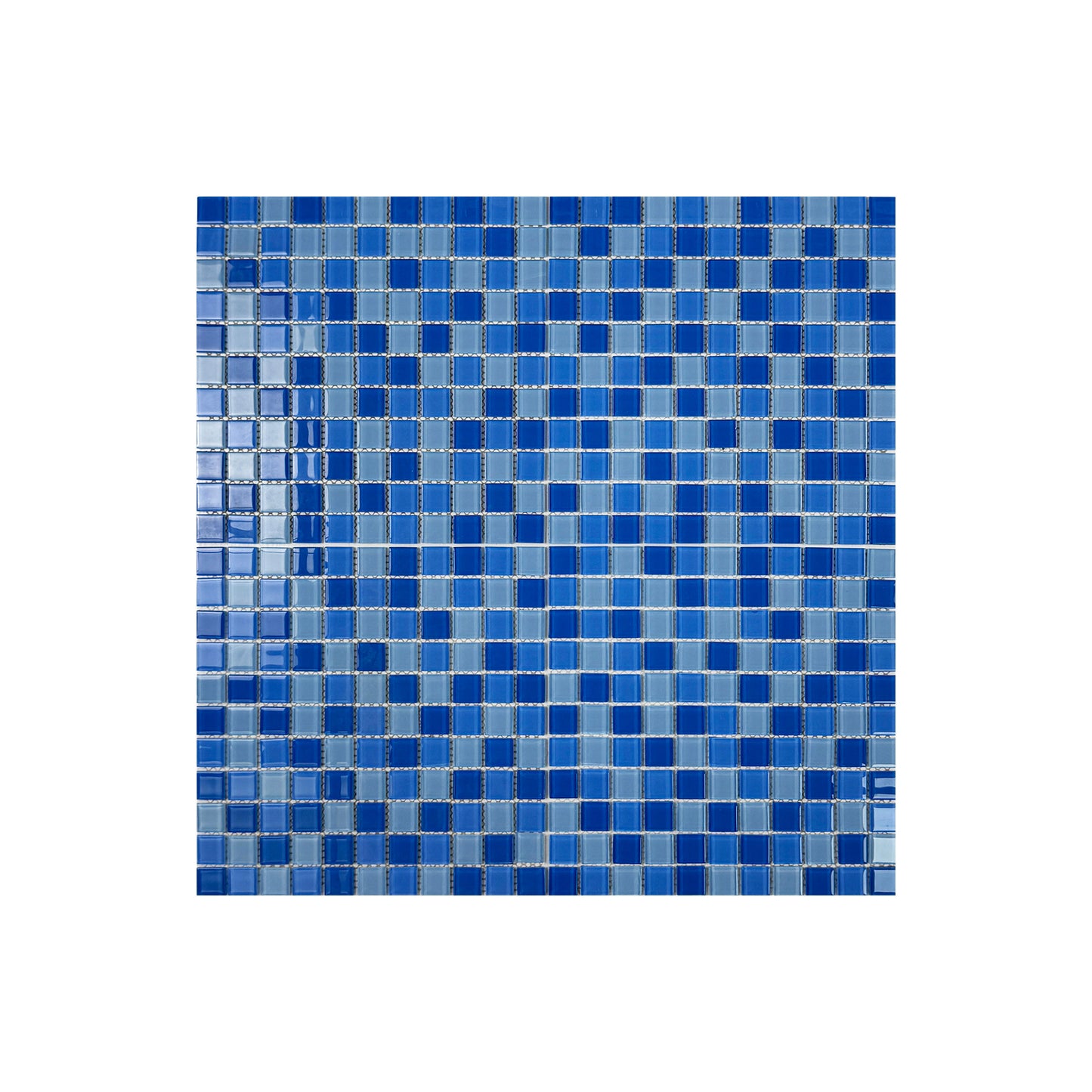 Azure Enchantment Series Powder Blue & Sky Blue & French Blue Mixed Crystal Glass Mosaic