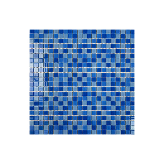 Azure Enchantment Series Powder Blue & Sky Blue & French Blue Mixed Crystal Glass Mosaic