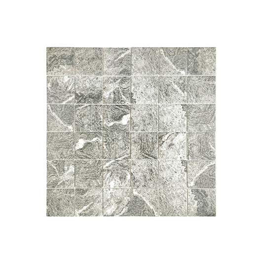 Majestic Naturale Light Black And Light  Brown Mixed Stone Pattern Porcelain Mosaic