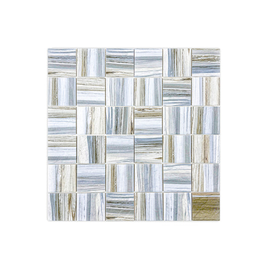 Majestic Naturale Light Blue & Milky White & Light Grey Mixed Stone Pattern Porcelain Mosaic