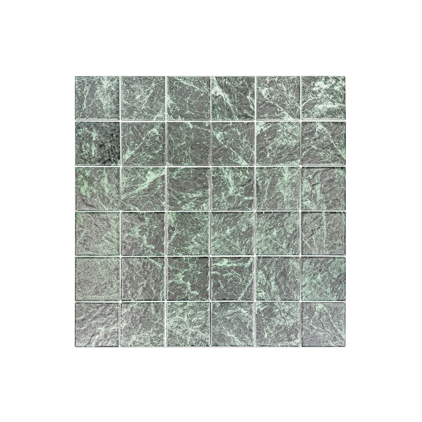 Majestic Naturale Green Big Flower Marble Pattern Porcelain Mosaic