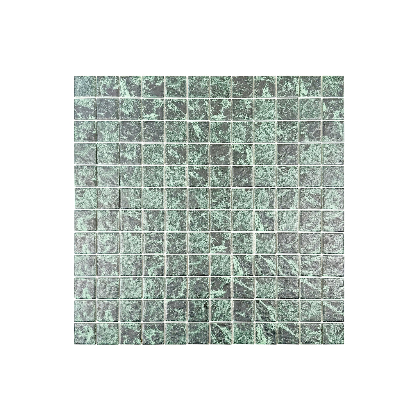 Majestic Naturale Green Big Flower Marble Pattern Porcelain Mosaic