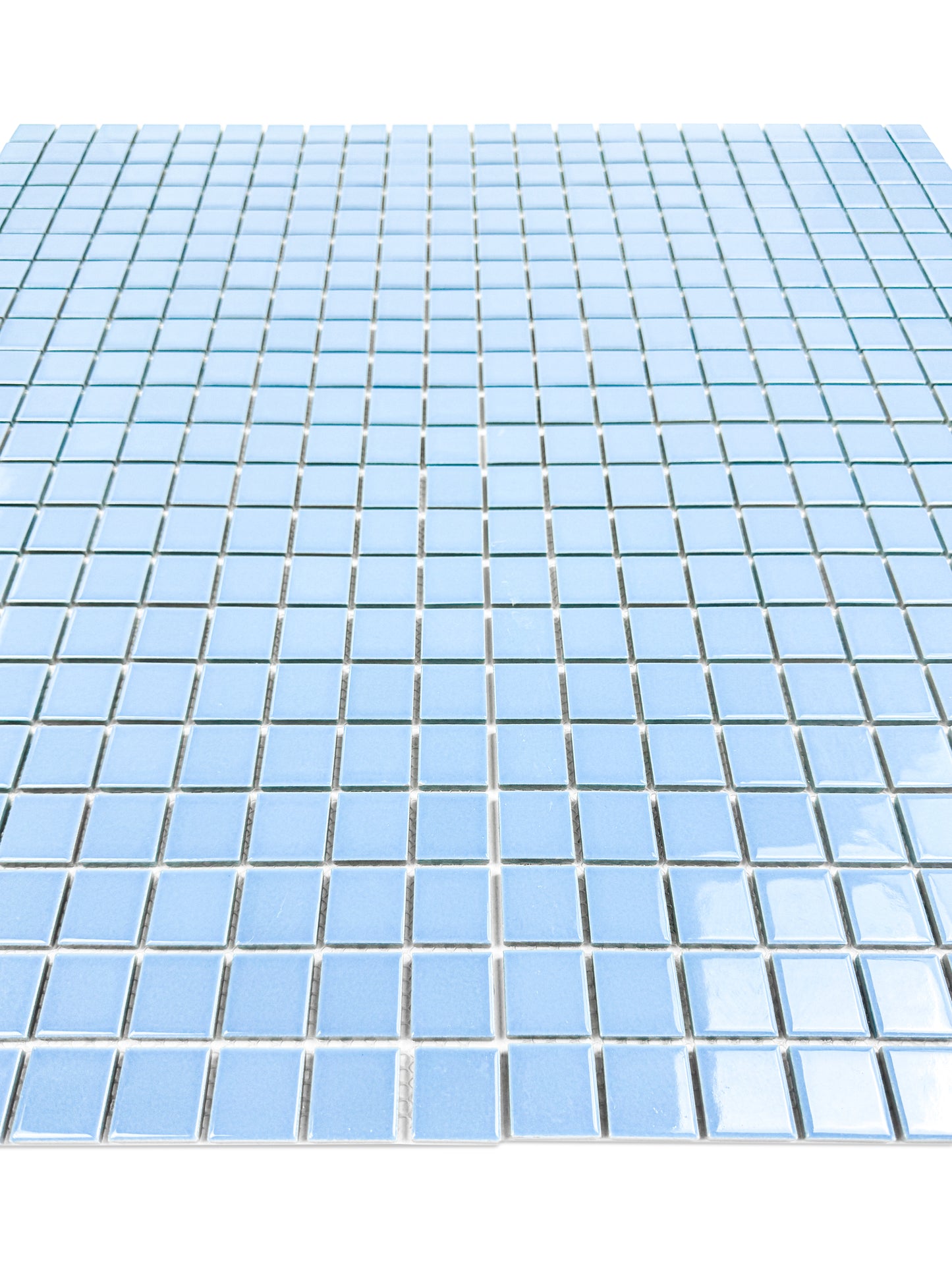 small blue tiles on a white background
