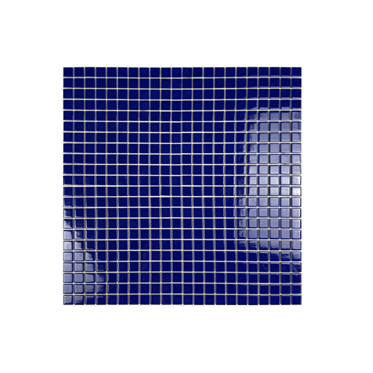 Blue mosaic tile  on a white background