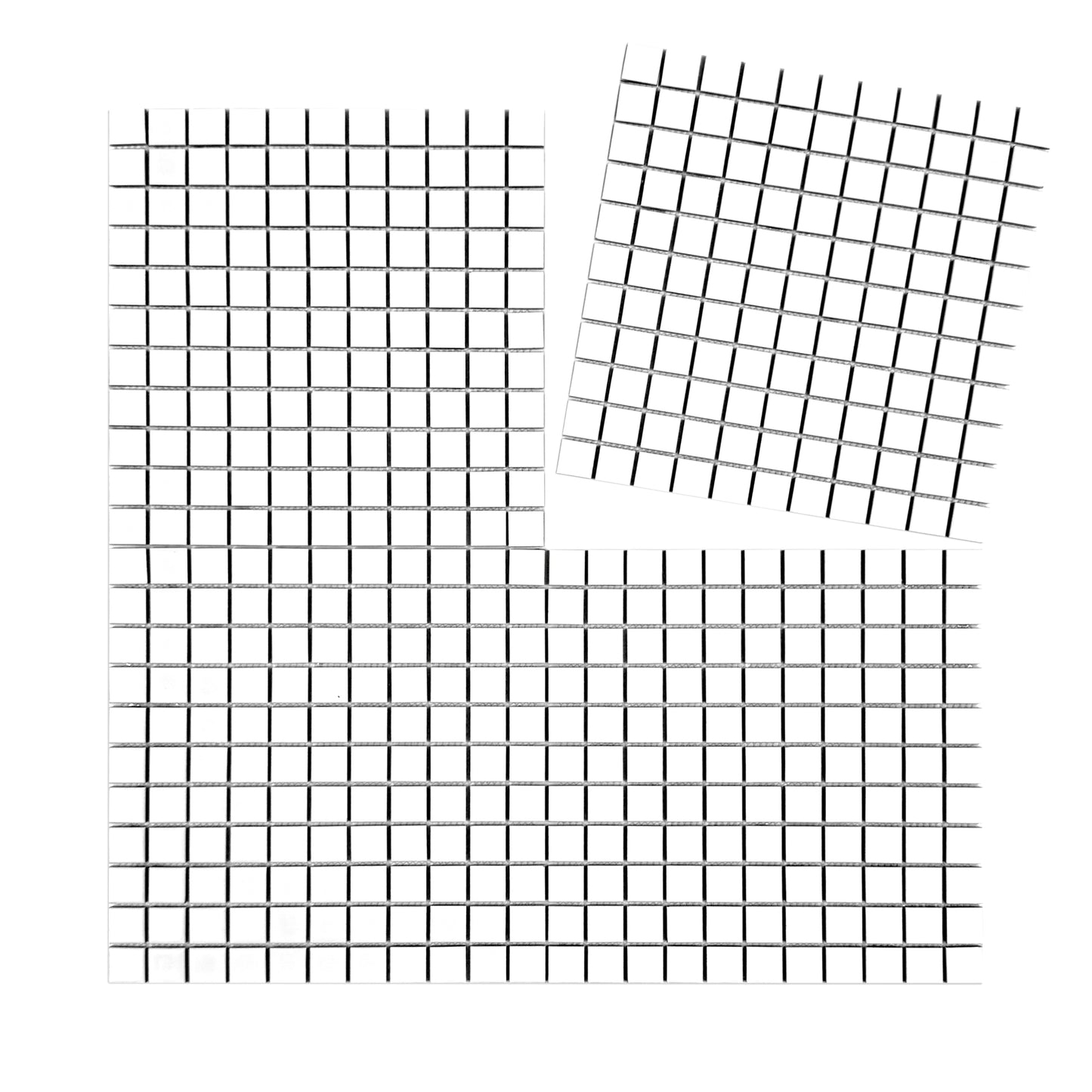 white porcelain mosaic tile on a white background