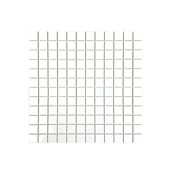 Azure Harmony White Glossy  Ordinary Glazed Porcelain Mosaic