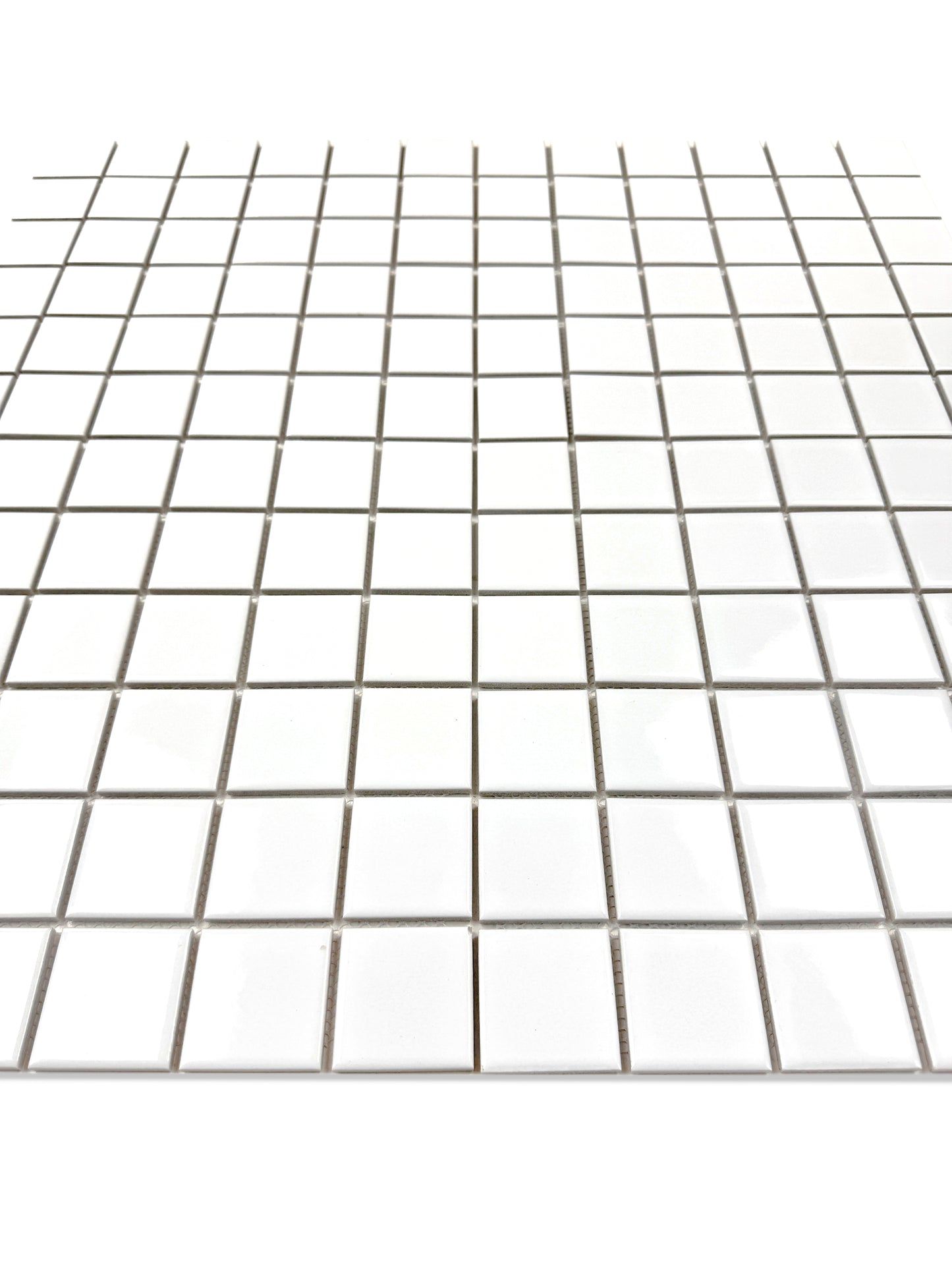 white mosaic tiles on a white background