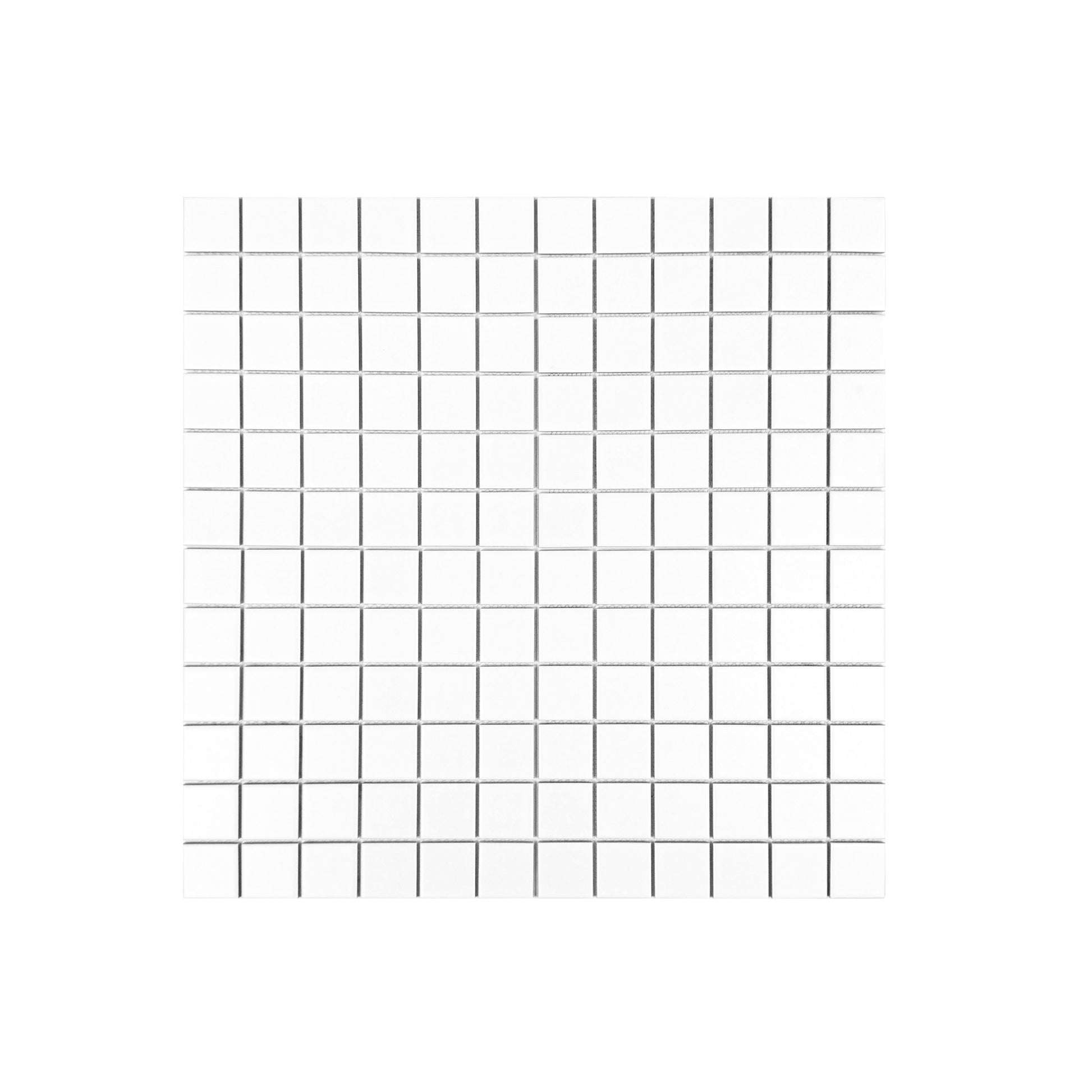 white mosaic tile in a white background