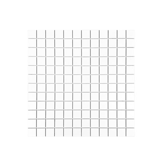 white mosaic tile in a white background