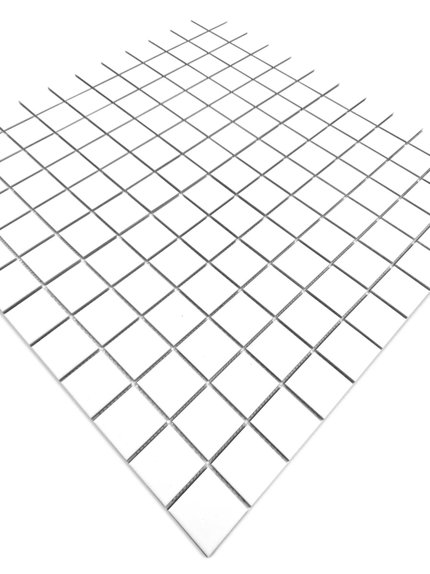 white porcelain mosaic on a white background