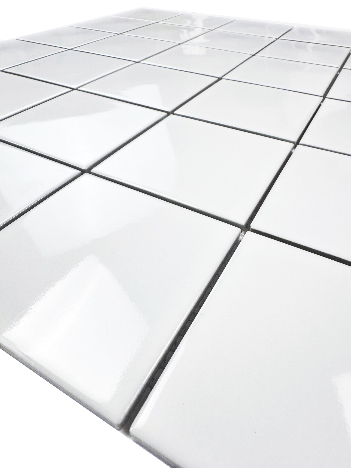 Close-up of white tiles on a flat surface