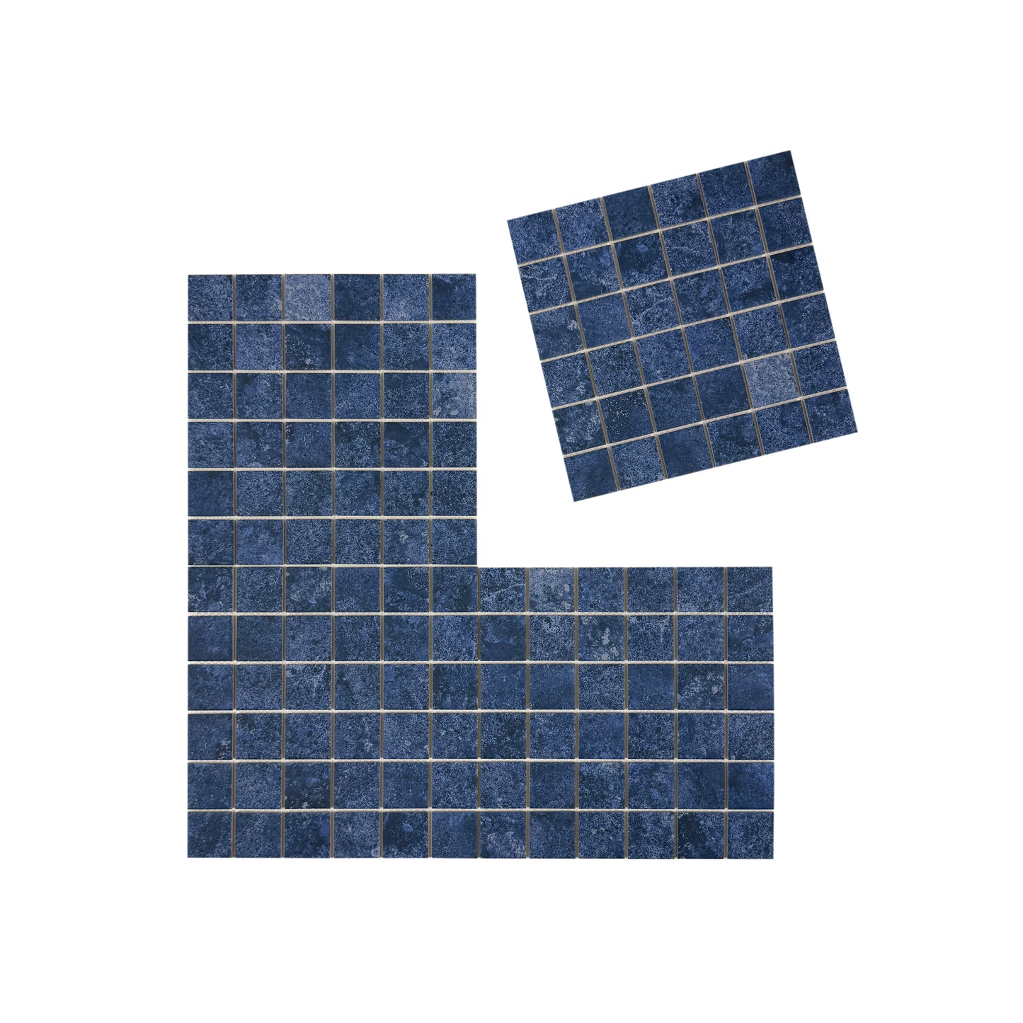 Limestone Porcelain Tile Series Blue  Flat Surface Matt Porcelain Mosaic