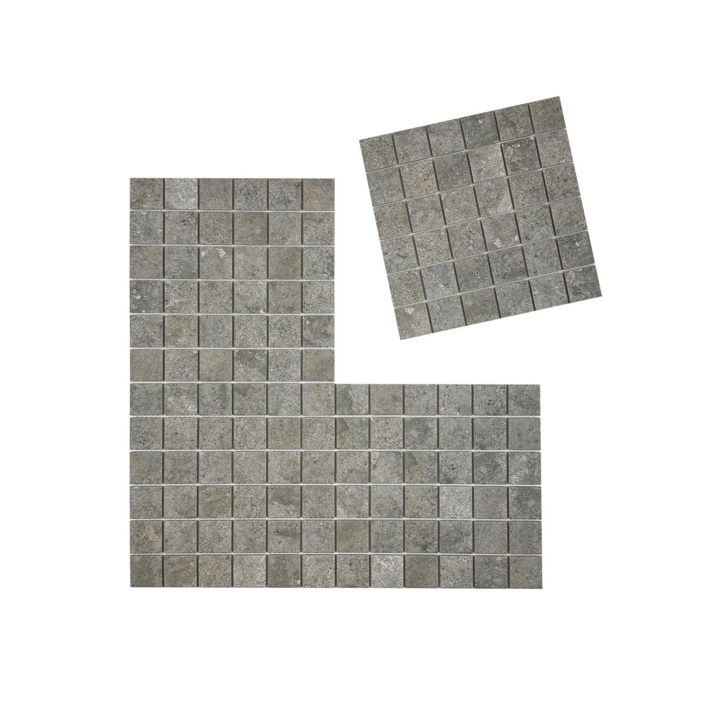 Limestone Porcelain Tile Series Medium Grey Flat Surface Matt Porcelain Mosaic