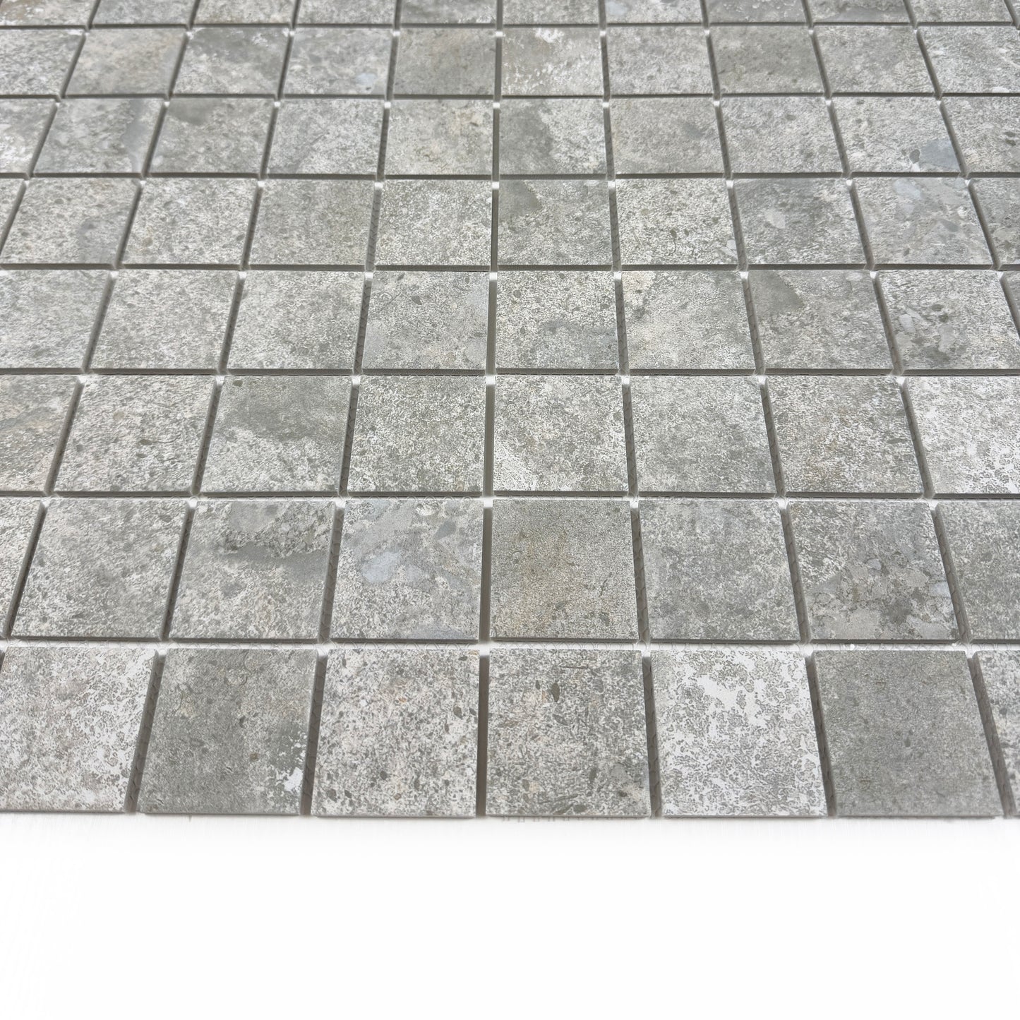 Limestone Porcelain Tile Series Medium Grey Flat Surface Matt Porcelain Mosaic
