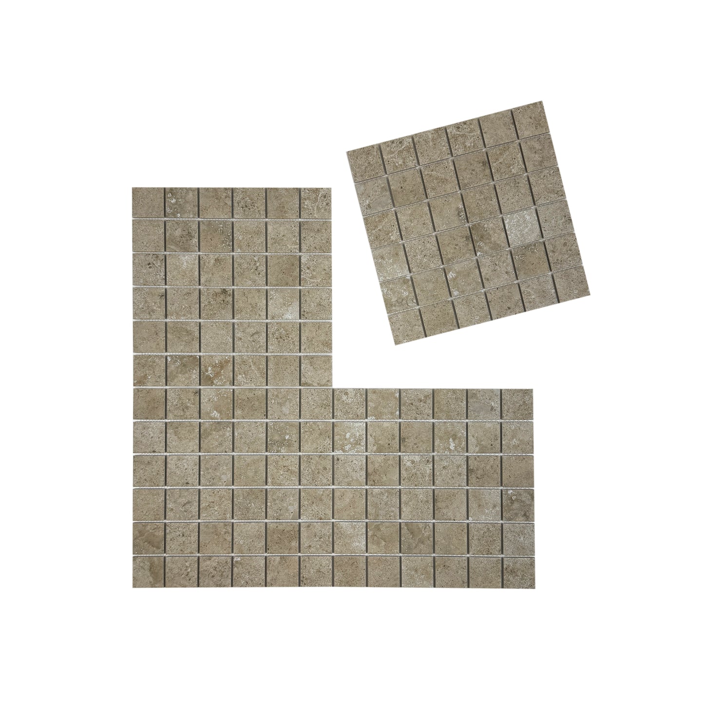 Limestone Porcelain Tile Series Medium Beige Flat Surface Matt Porcelain Mosaic