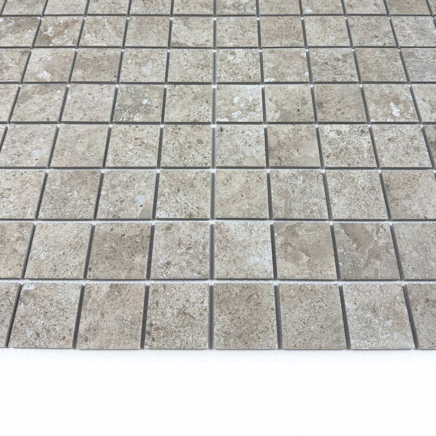 Limestone Porcelain Tile Series Medium Beige Flat Surface Matt Porcelain Mosaic