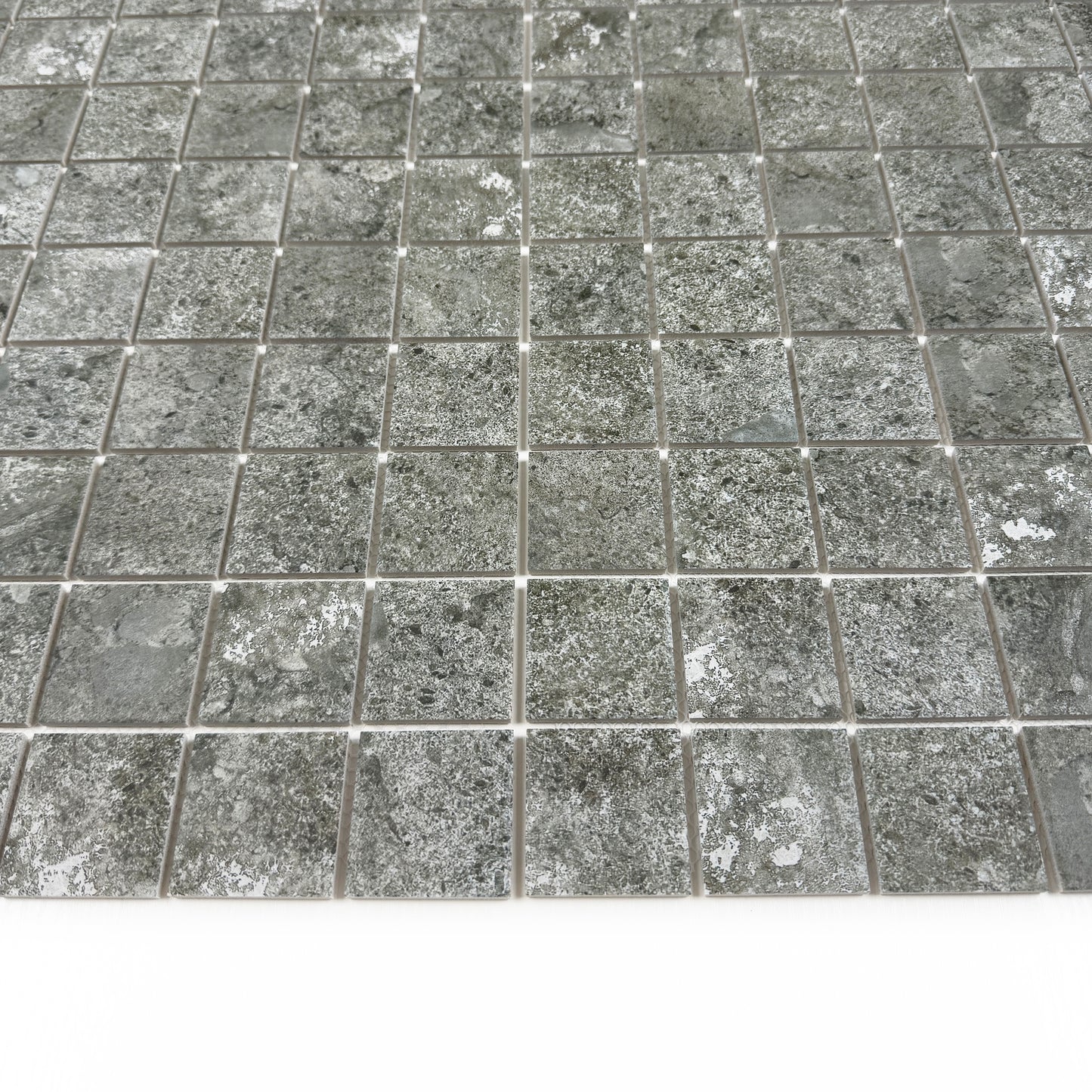 Limestone Porcelain Tile Series Dark Grey Flat Surface Matt Porcelain Mosaic