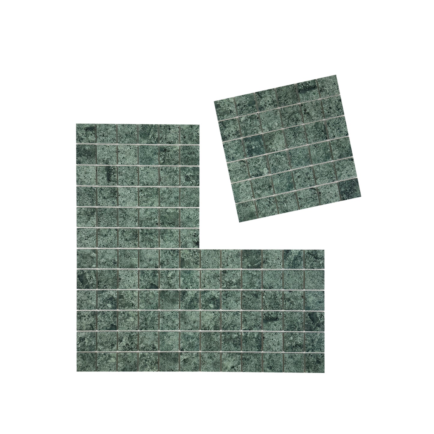 Limestone Porcelain Tile Series Green  Flat Surface Matt Porcelain Mosaic