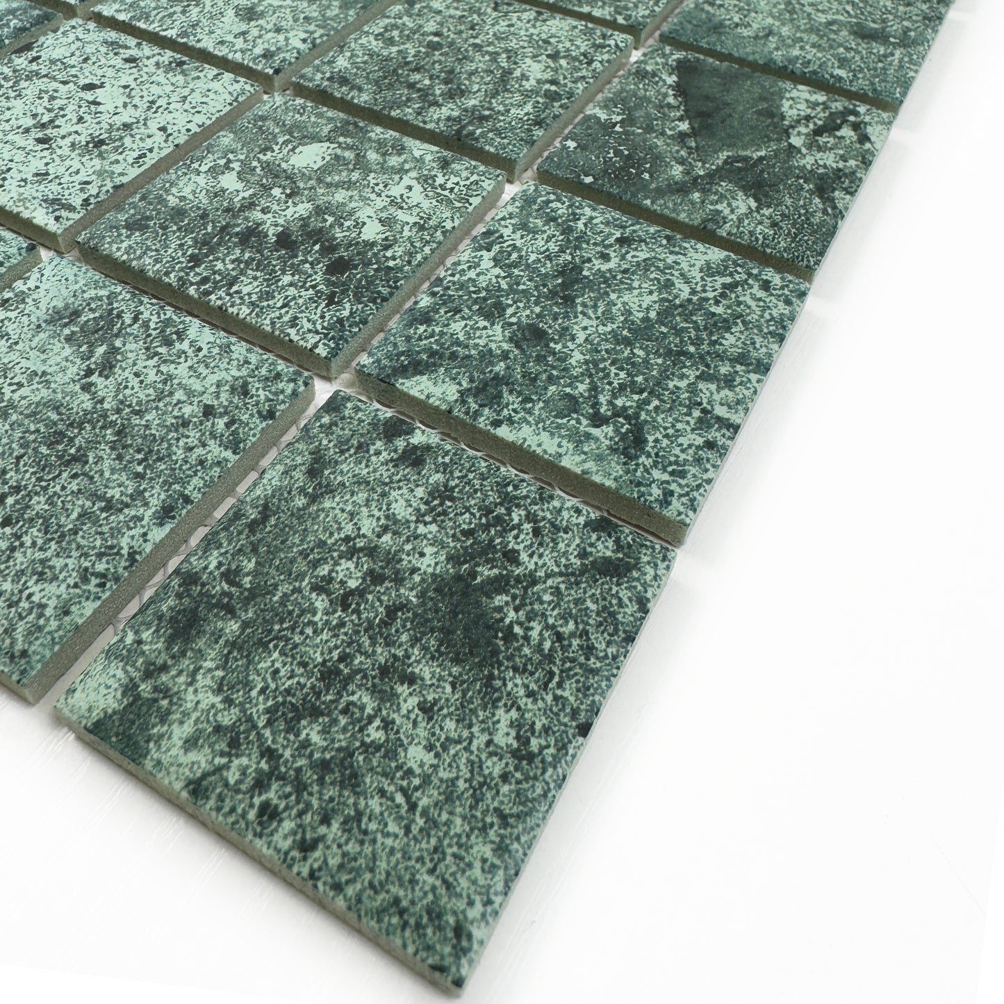 Limestone Porcelain Tile Series Green  Flat Surface Matt Porcelain Mosaic