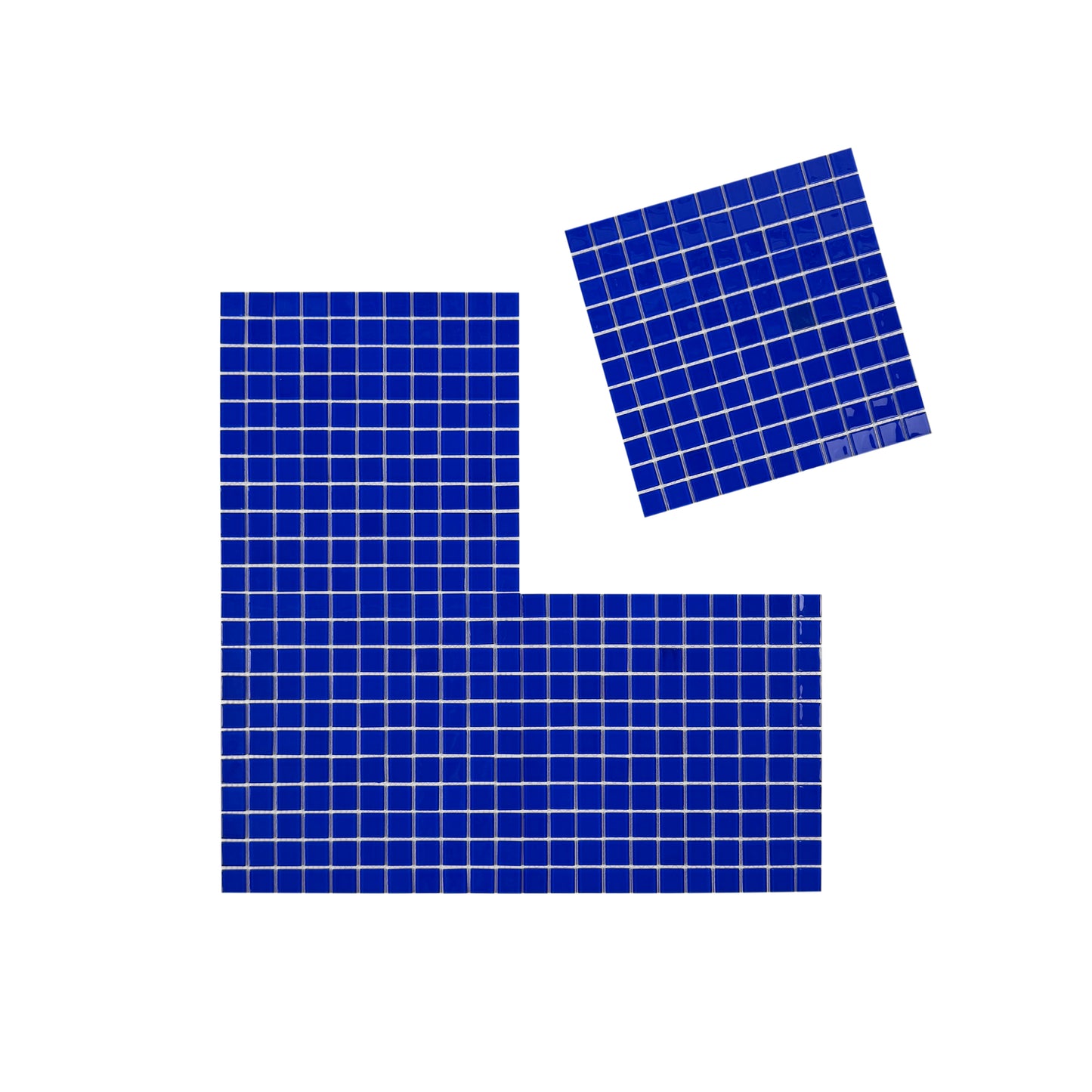Azure Enchantment Series Klein Blue Crystal Glass Mosaic