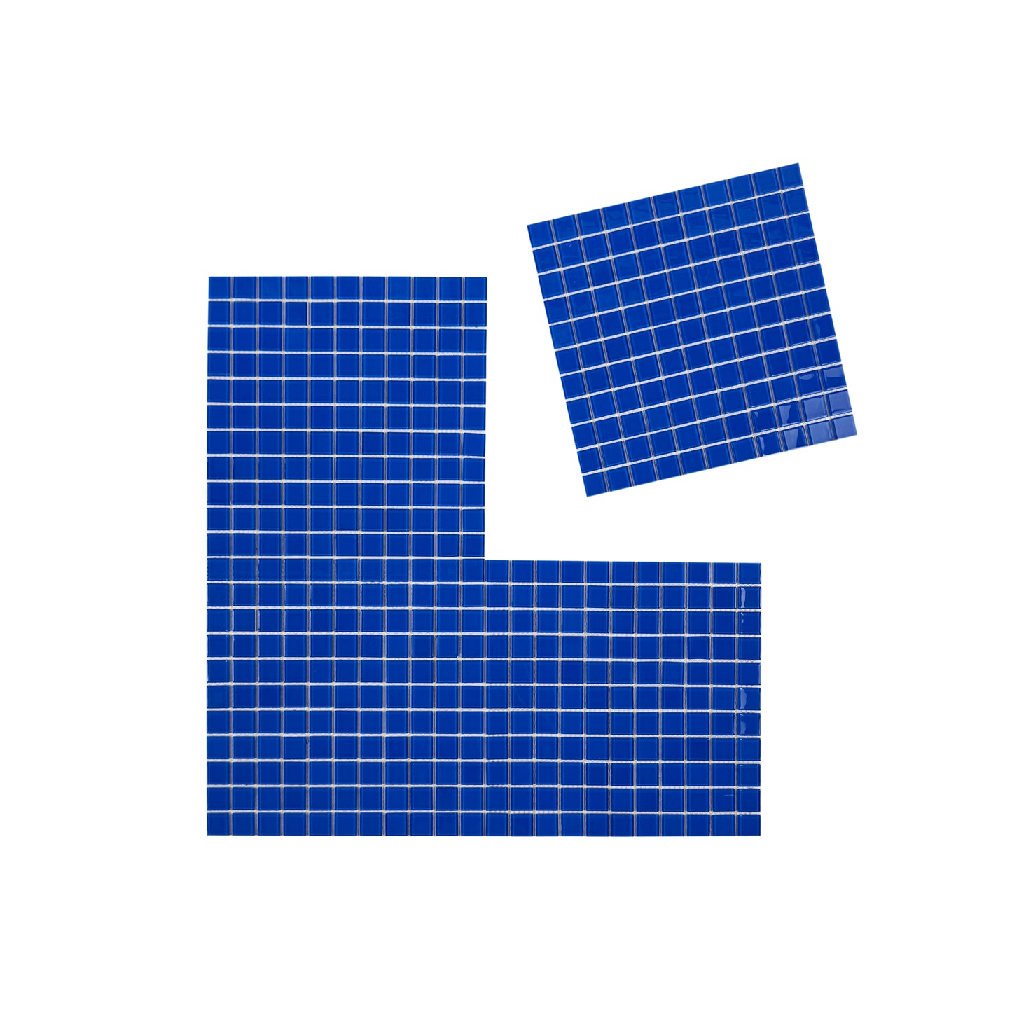 Azure Enchantment Series Royal Blue Crystal Glass Mosaic