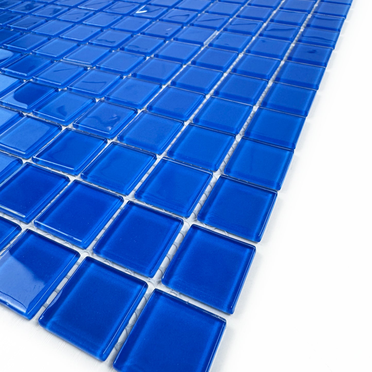 Azure Enchantment Series Royal Blue Crystal Glass Mosaic