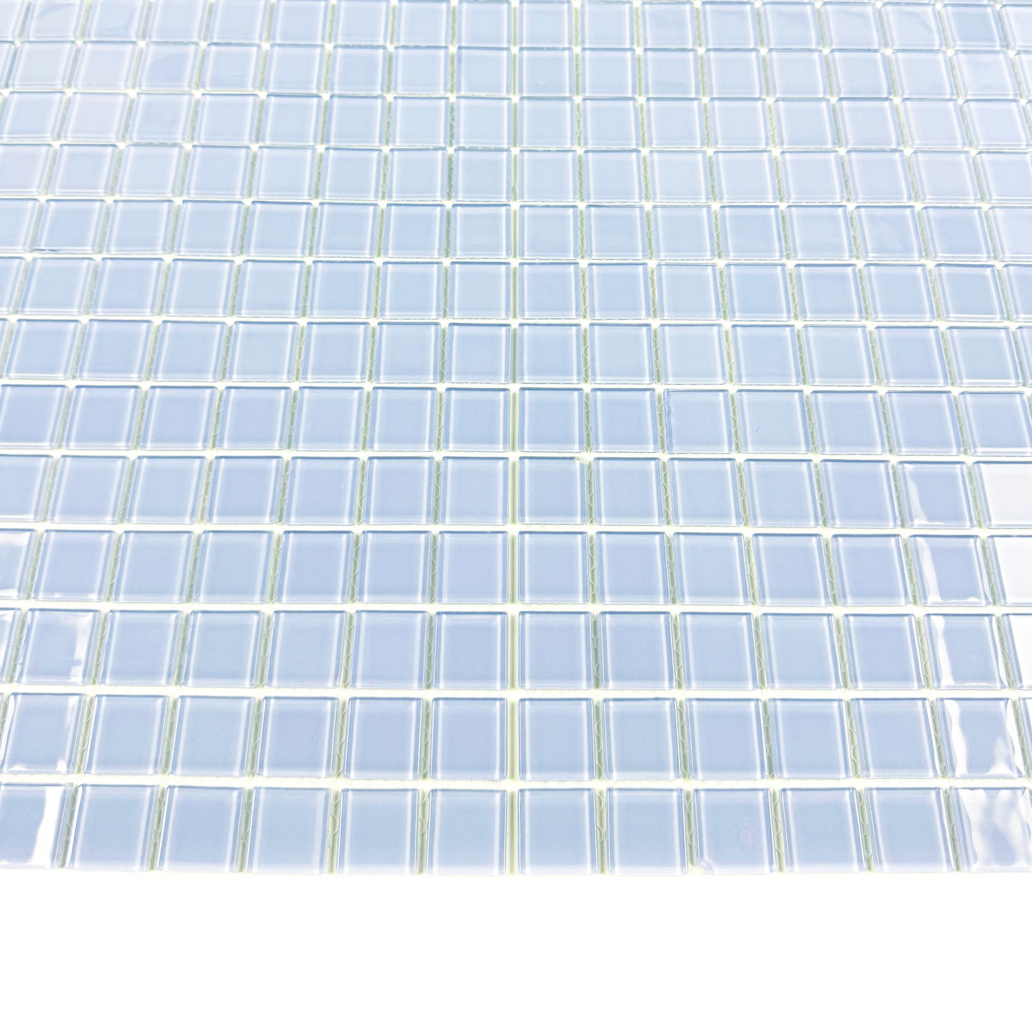 Azure Enchantment Series Sky Blue Crystal Glass Mosaic