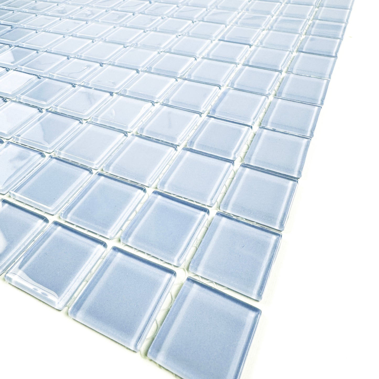 Azure Enchantment Series Sky Blue Crystal Glass Mosaic