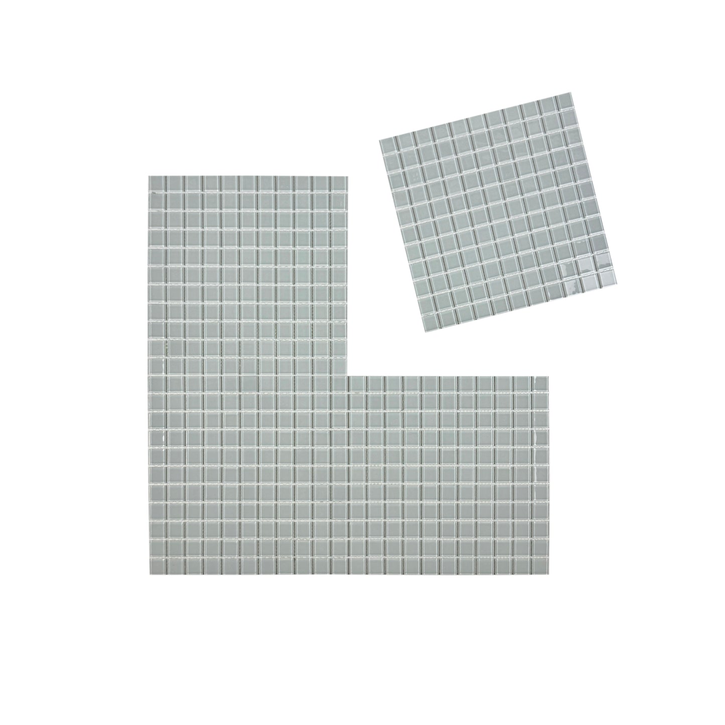 Azure Enchantment Series White Crystal Glass Mosaic