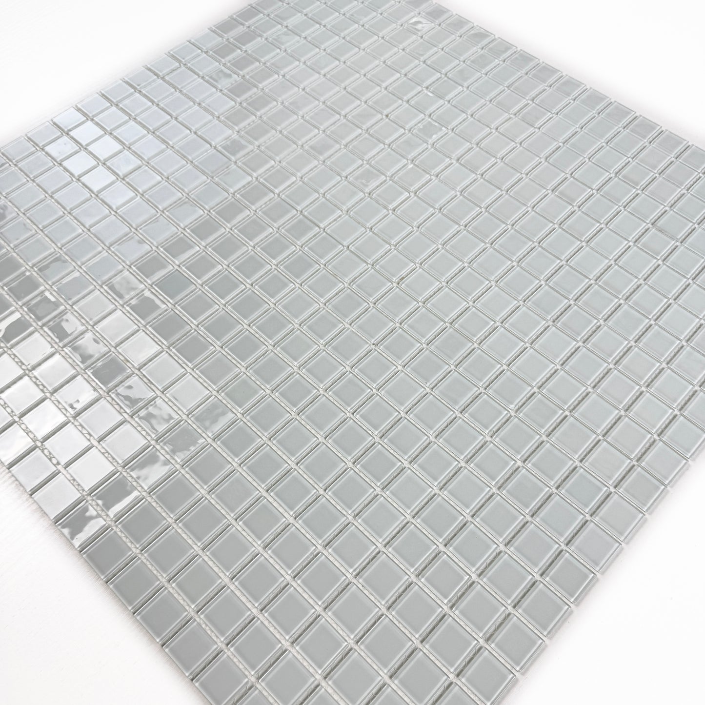 Azure Enchantment Series White Crystal Glass Mosaic