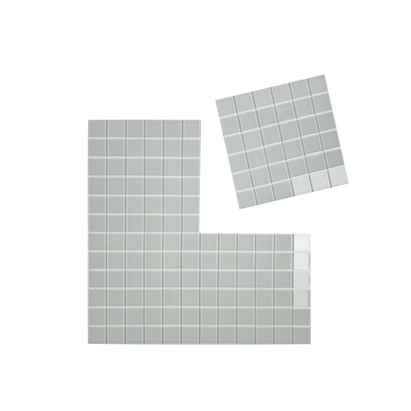 Azure Enchantment Series White Crystal Glass Mosaic