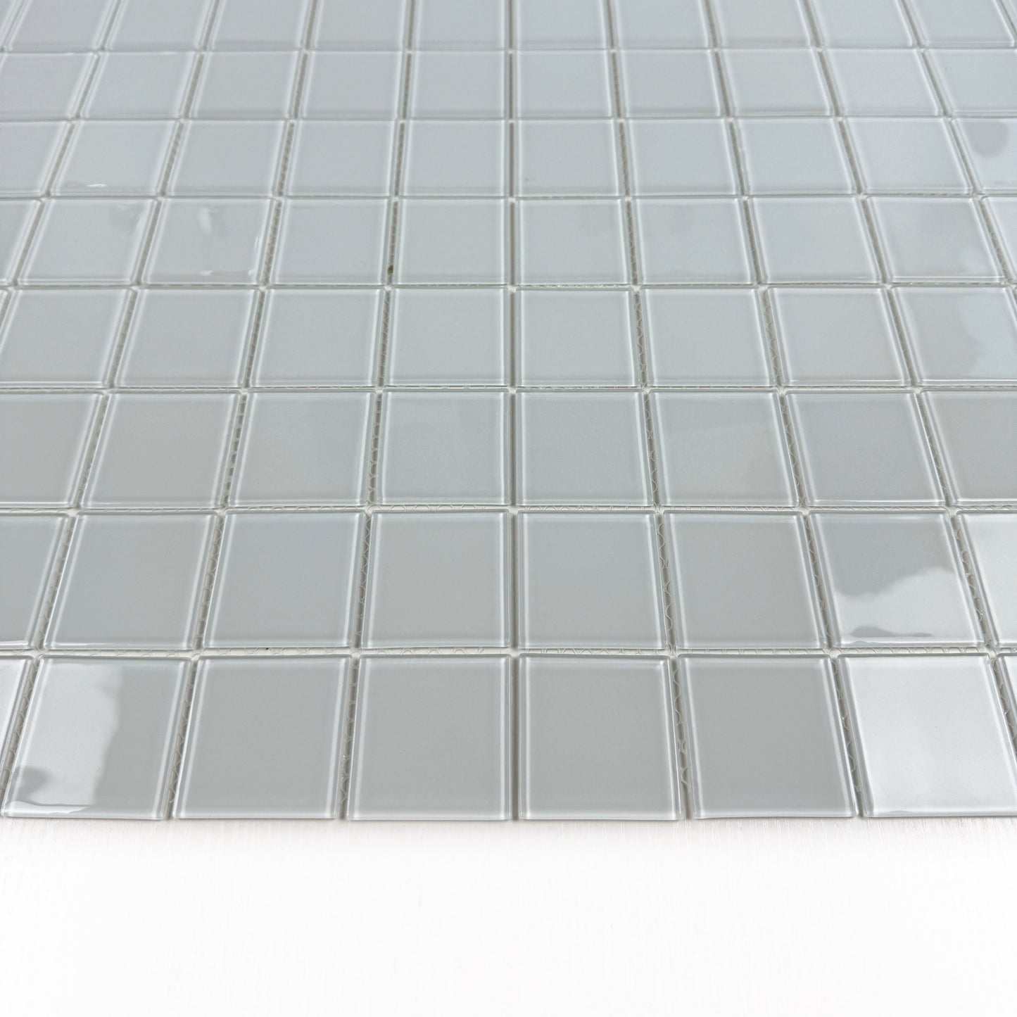 Azure Enchantment Series White Crystal Glass Mosaic