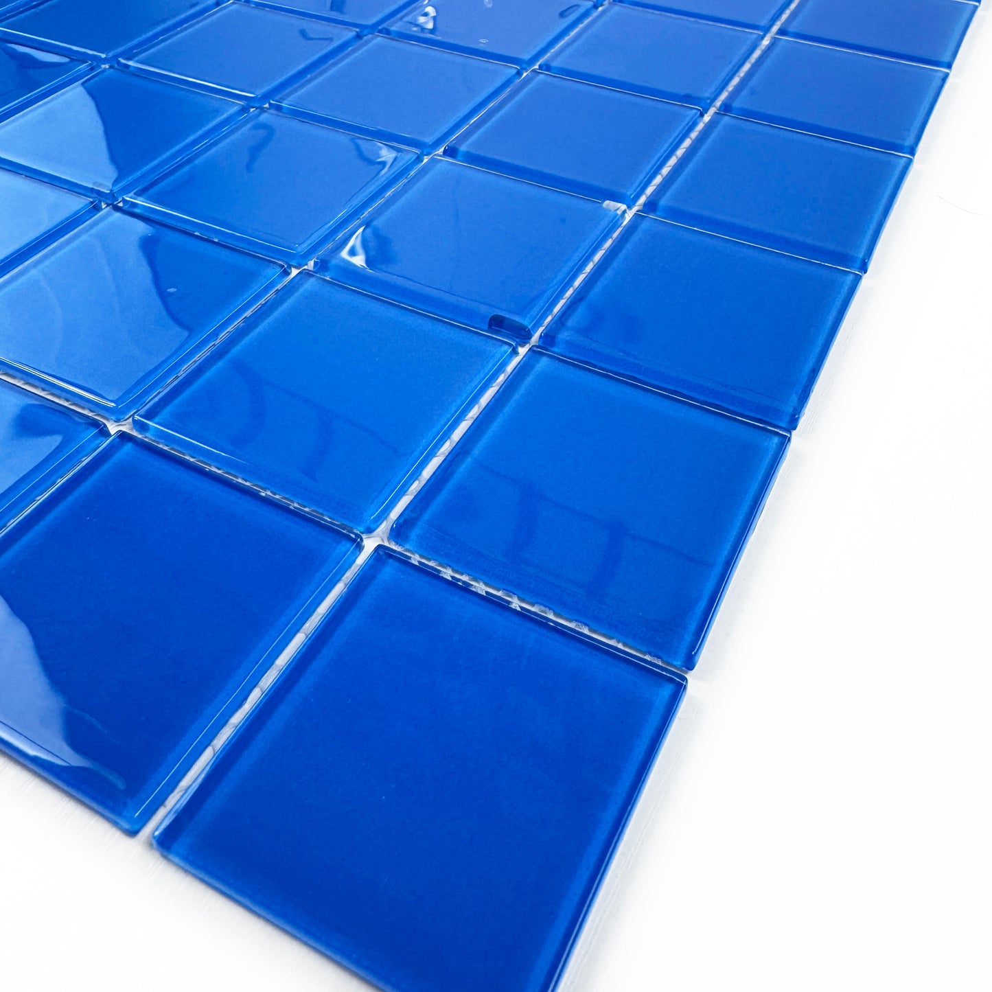 Azure Enchantment Series French Blue Crystal Glass Mosaic