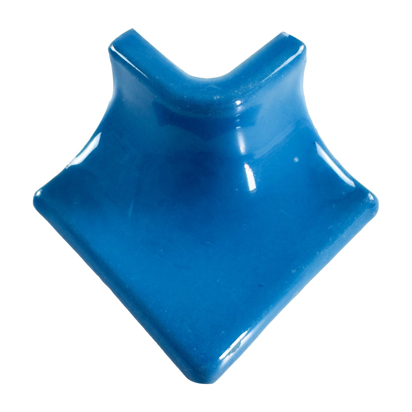 Luminous Corners Series  Light Blue Plain Big Three-Way External Corner Glazed Porcelain
