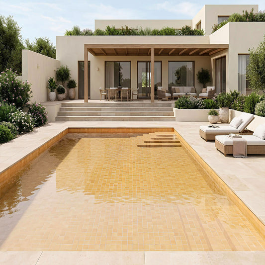 Burano Series Light Brown Natural Gradient Porcelain Mosaic