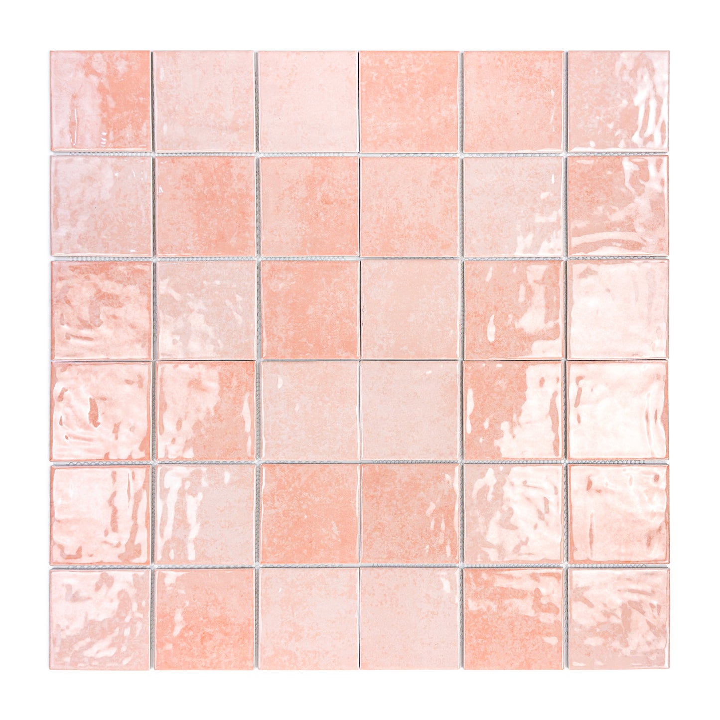 Burano Series Peach Pink Natural Gradient Porcelain Mosaic