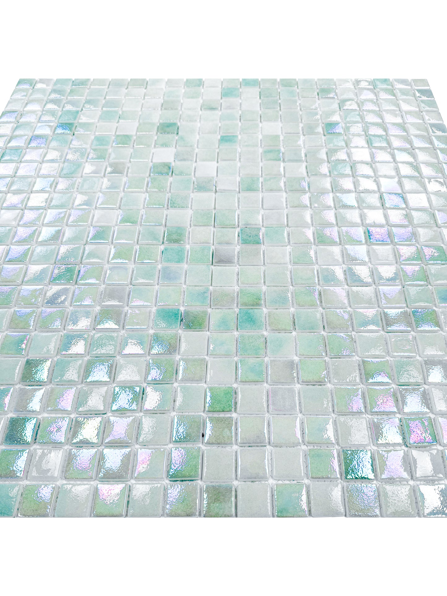 Regal Europe Series Light Blue & Nile Blue Mixed Glossy Recycled Glass Mosaic