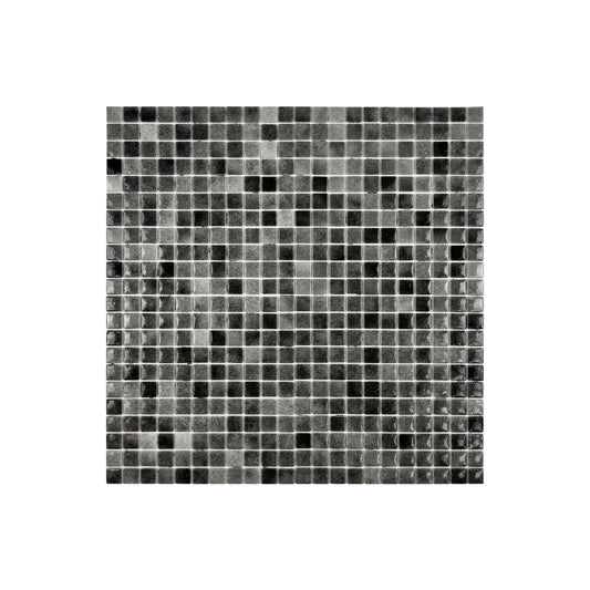 Regal Europe Series Light Grey & Shadow Grey Mixed Glossy Recycled Glass Mosaic