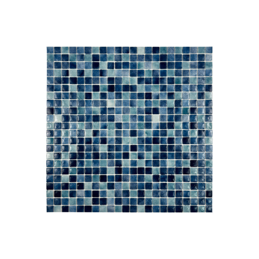 Regal Europe Series Light Blue & Tiffany Blue & Might Blue Mixed Glossy Recycled Glass Mosaic