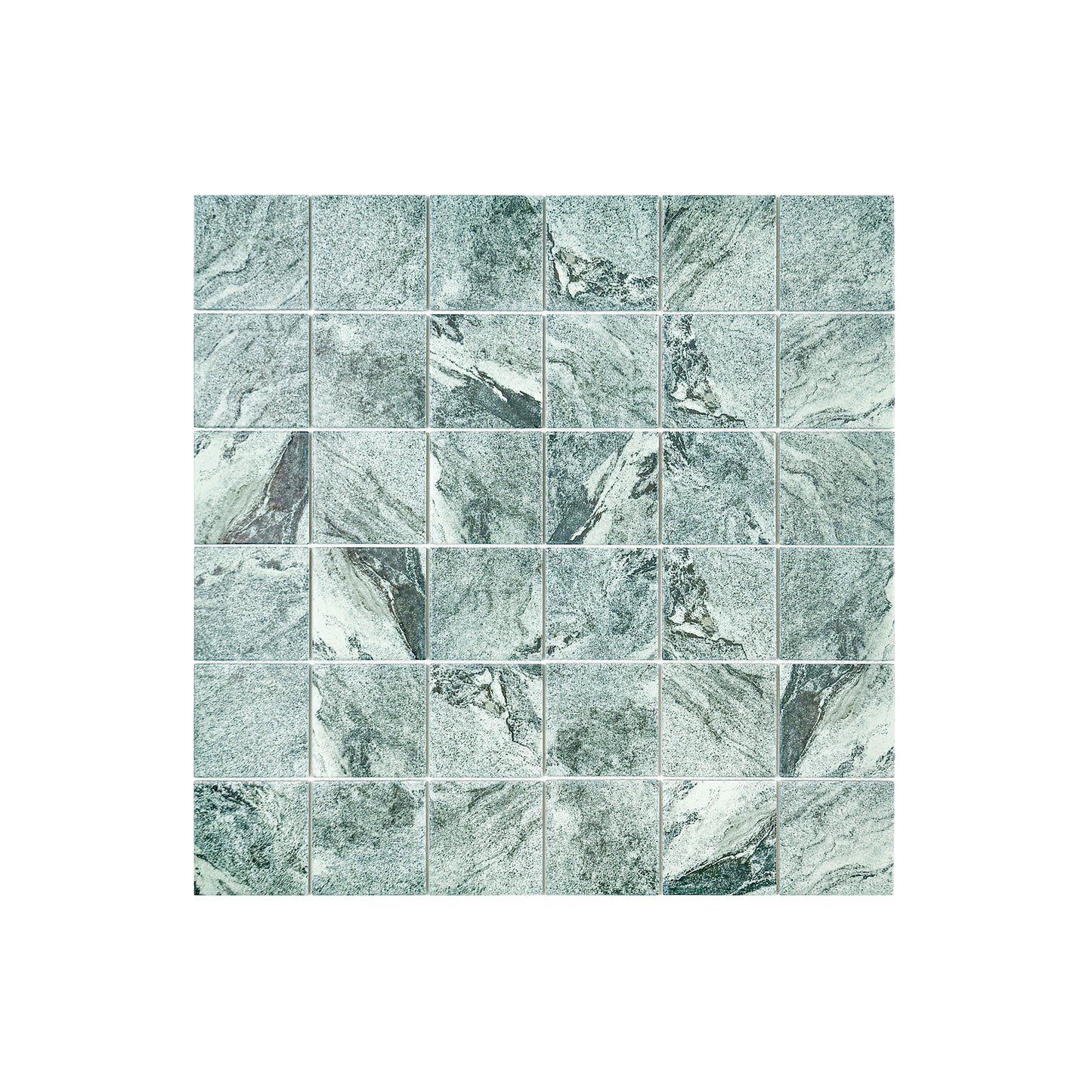 Majestic Naturale Bali Green Stone Pattern Flate Surface Porcelain Mosaic